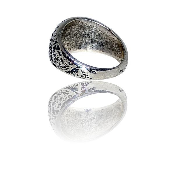 Handmade Sterling Silver Ring w/Great Detail - Picture 3 of 6